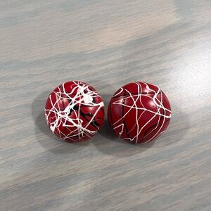 Retro vintage abstract pattern earrings